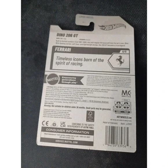 Hot Wheels Ferrari Dino 206 GT 150/250 - Picture 2 of 2